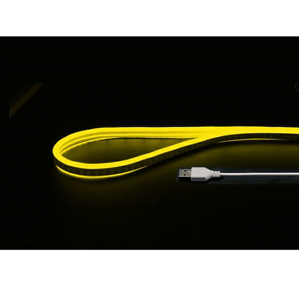 今までなかった！自由自在に曲がって、鮮やかに発光するネオン風LEDライト■鮮やかでインパクトがあるネオンライトの輝き今までなかった！自由自在に曲がって、鮮やかに発光するネオン風LEDライト「USBネオンチューブライト」です。ネオン管のように鮮やかな一本のラインで輝くLEDライト。やわらかな素材で自由に曲げ伸ばしすることができるので、DIYやインテリア、ゲーミングPCのイルミネーション、間接照明など、アイデア次第で様々な組み合わせでご利用いただけます。電源はスマホ充電器やUSBバッテリーを利用可能。