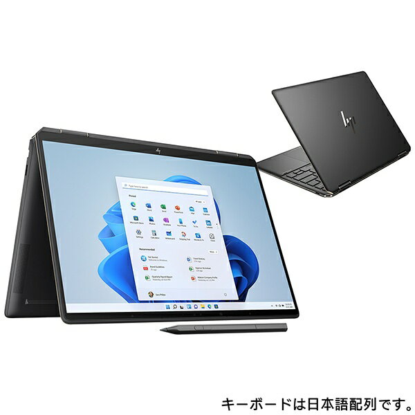 HP｜エイチピー モバイルノートパソコン HP Spectre x360 Laptop14-ef0000 シリーズ アッシュブラック 6F8L0PA-AAAA [13.5型 /Windows11 Pro /intel Core i5 /メモリ：16GB /SSD：512GB /2022…