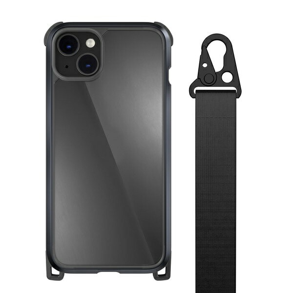 MagEasy｜マグイージー iPhone 14 Plus 6.7インチ ケースMagEasy Odyssey+ with long strap for iPhone （2022） 6.7inch 2Lens （Metal Black/Mistery Black） ME-INBCSPTSL-MT