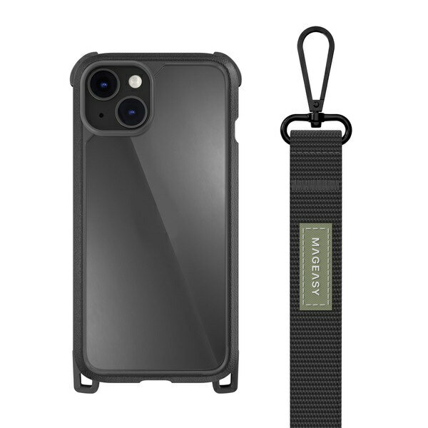 MagEasy｜マグイージー iPhone 14 6.1インチ ケースMagEasy Odyssey+ with long strap for iPhone （2022） 6.1inch 2Lens （Leather Black/Classic Black） ME-INNCSPTSL-LB