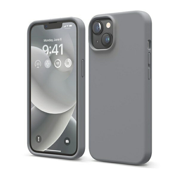 ELAGO｜エラゴ iPhone 14 6.1インチ ケースelago SILICONE CASE for iPhone （2022） 6.1inch 2Lens （Dark Grey） EL-INNCSSCS3-DG