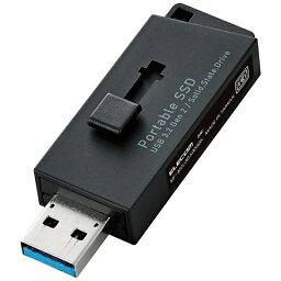 エレコム｜ELECOM ESD-EHL0500GBK 外付けSSD USB-A接続 SIAA抗菌・抗ウイルス、PS5/PS4、録画対応(Mac/Windows11対応) ブラック [500GB /ポータブル型]