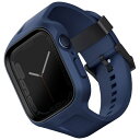 KENZAN|ケンザン MONOS 2-IN-1 Apple Watch STRAP WITH HYBRID CASE 45/44mm - MARINE BLU...