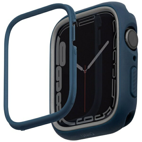 KENZANå󥶥 MODUO Apple Watch CASE WITH INTERCHANGEABLE PC BEZEL 45/44mm - MARINEBLUE/GREY UNIQʥˡ ֥롼 UNIQ45MMMDBLUGRY