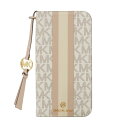 マイケルコース｜MICHAEL KORS MICHAEL KORS - Folio Case Stripe With Tassel Charm for MagSafe for iPhone 14 6.1inch 2眼 [ Vanilla ] MICHAEL KORS マイケル　コース