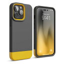 ELAGO｜エラゴ iPhone 14 Pro Max GLIDE CASE ケース ダークグレー・イエロー EL-INGCSPTGE-DY