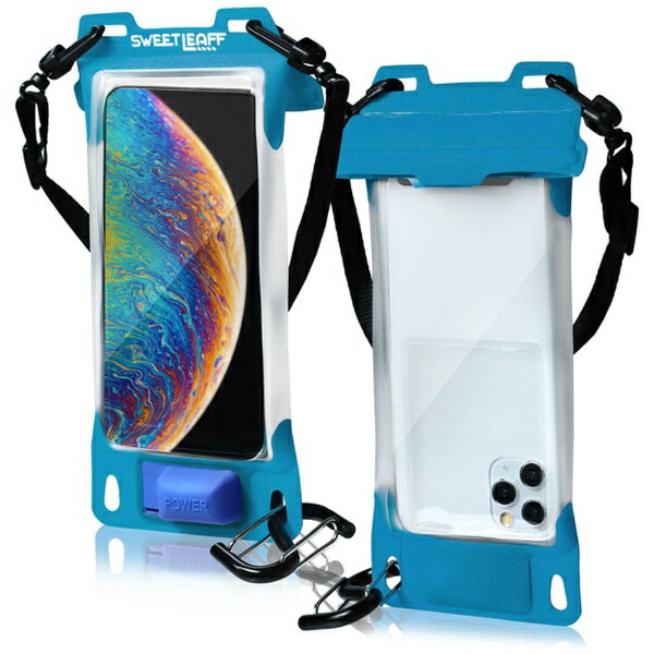Pleasant.japan Sweetleaf エアポンプ搭載スマホ防水ケース ブルー SL6579のサムネイル