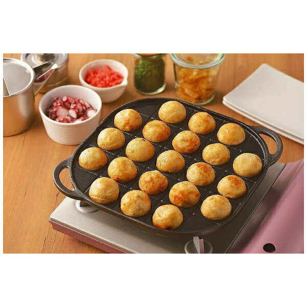 楽天ビック(ビックカメラ×楽天)のパール金属｜PEARL METAL スプラウト鉄鋳物製 たこ焼きプレート 21穴 HB-6218｜アングル2