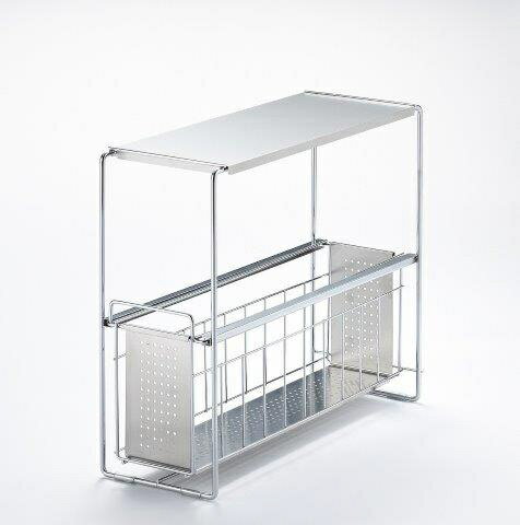 【エントリーで最大全額ポイント還元｜1/5まで】 ヨシカワ｜yoshikawa シンク下スライド収納1段 幅15 1305692(3.0)