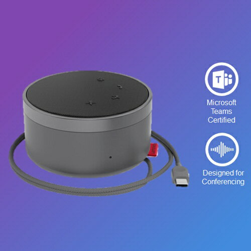 【エントリーで最大全額ポイント還元｜1/5まで】 LENOVO｜レノボジャパン GXD1C82051 スピーカーフォン USB-C・USB-A接続 Lenovo Go グレー [USB電源]