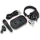 FOCUSRITE|フォーカスライト ポッドキャストインターフェース スタジオセット(マイク、ヘッドフォン、マイクケーブル) Vocaster One Stud...
