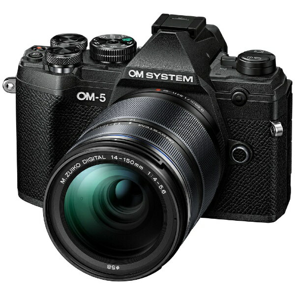  OM SYSTEM｜オーエムシステム OM-5 14-150mm II レンズキット ミラーレス一眼カメラ ブラック 