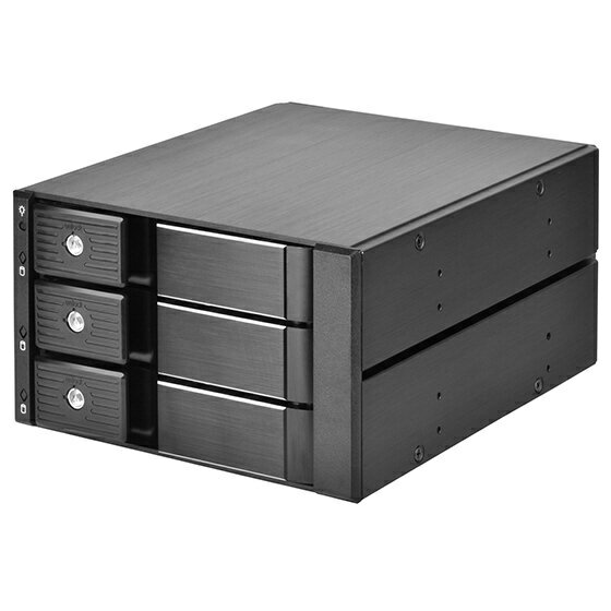 SilverStoneåСȡ SATA/SASࡼХ֥륱 [5.25٥x3HDD/SSD 3.5x4] FS304-12G ֥å SST-FS304-12G