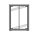 ADK|エーディーケー SCシリーズ用ガラス扉 2枚セット Scala Series クリア OPT-GL4060