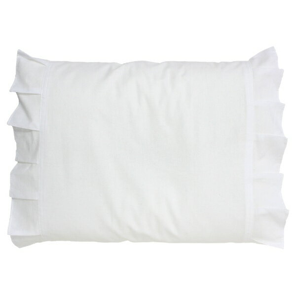 小栗｜OGURI ひも付きフリルピロケース　綿100%　枕のサイズは35×50cm〜43×63cmの枕に対応 ホワイト MNP4501-06
