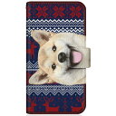 CaseMarket|ケースマーケット CaseMarket A104SH スリム手帳型ケース ZAKKA ZOO ノート キュート つぶらな瞳 柴犬 ワンワン 北欧柄 CaseMarket クリスマス カラー A104SH-BCM2S2823-78