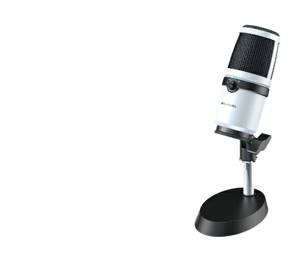 AVERMEDIA｜アバーメディア AM310W ゲーミングマイク ヘッドホン出力φ3.5mm搭載 (Mac/Windows11対応) ホワイト [USB]