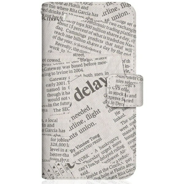 CaseMarket｜ケースマーケット CaseMarket SH-M11 スリム手帳型ケース ニュースペーパー クラシック ノート ホワイト SH-M11-BCM2S2008-78