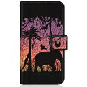 CaseMarket|ケースマーケット CaseMarket SH-M11 スリム手帳型ケース アニマル サンセット ブラック サファリ SH-M11-BCM2...