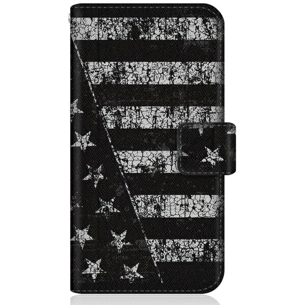 CaseMarket｜ケースマーケット CaseMarket SCG02 スリム手帳型ケース アメリカン モノトーン ブラック フラッグス NY SCG02-BCM2S2084-78
