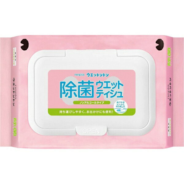 王子ネピア｜nepia nepia（ネピア）ウエットントン除菌ウエットティシュ ノンアルコールタイプ　50枚 無香料のサムネイル