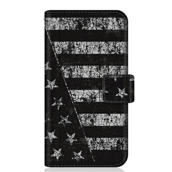 CaseMarket｜ケースマーケット CaseMarket G020P スリム手帳型ケース アメリカン モノトーン ブラック フラッグス NY G020P-BCM2S2084-78