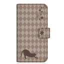 CaseMarket|ケースマーケット NYAGO SH-M11 スリム手帳型ケース NYAGO ノート フレンチ フラワー ダイアリー キャット シルエット ダイヤ柄 & のびのび?! チョコレート SH-M11-BNG2S2457-78