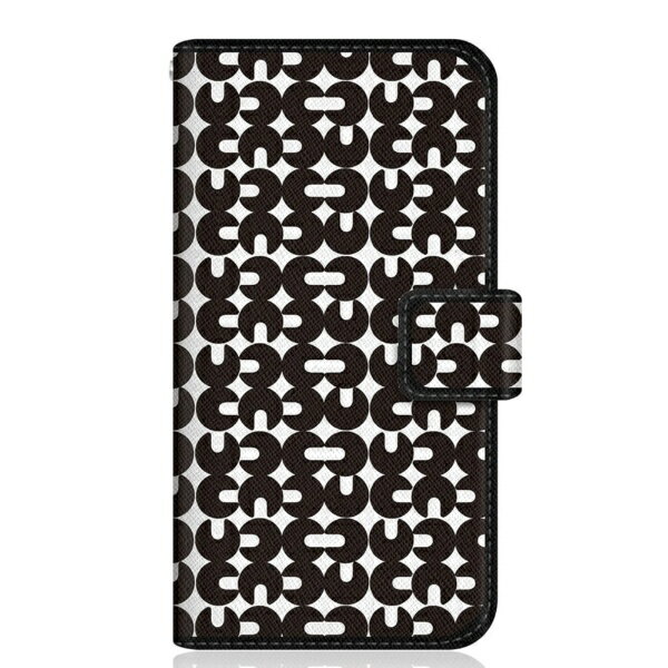 乐天商城 - CaseMarket｜ケースマーケット CaseMarket YAL-L21 スリム手帳型ケース Geometric Pattern 幾何学模様 モノトーン The Circle YAL-L21-BCM2S2094-78