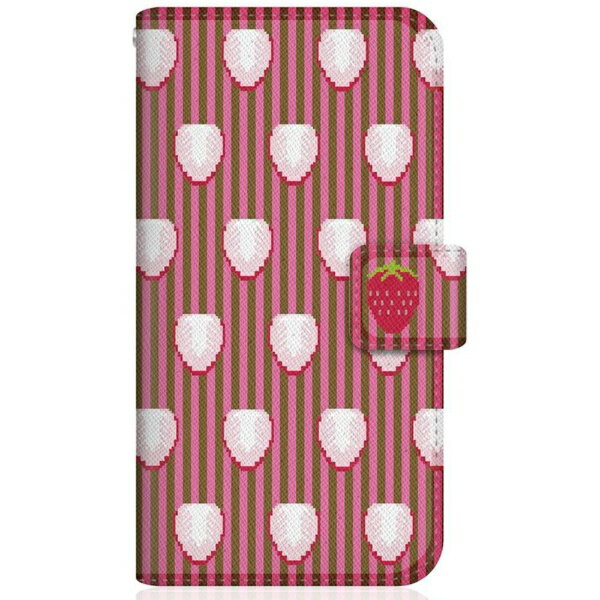 CaseMarket｜ケースマーケット CaseMarket G025M スリム手帳型ケース キュート ストロベリー ドット パターン スリム ダイアリー G025M-BCM2S2630-78