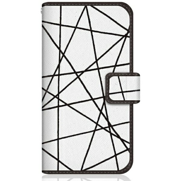 CaseMarket｜ケースマーケット CaseMarket G5NZ6 スリム手帳型ケース 北欧 モダン モノトーン リンヤ Black G5NZ6-BCM2S2111-78