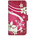 CaseMarket|ケースマーケット CaseMarket SC-42A スリム手帳型ケース 夏華の乱舞 和柄 ボタニカル 紅花と水流を望む夜 SC-42A-BCM2S2480-78