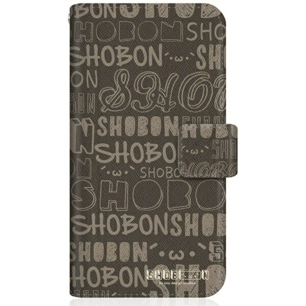 CaseMarket｜ケースマーケット SHOBON iPhone12mini スリム手帳型ケース ショボーン (´ ω `) クラシック モノトーン iPhone12mini-BSB2S2609-78