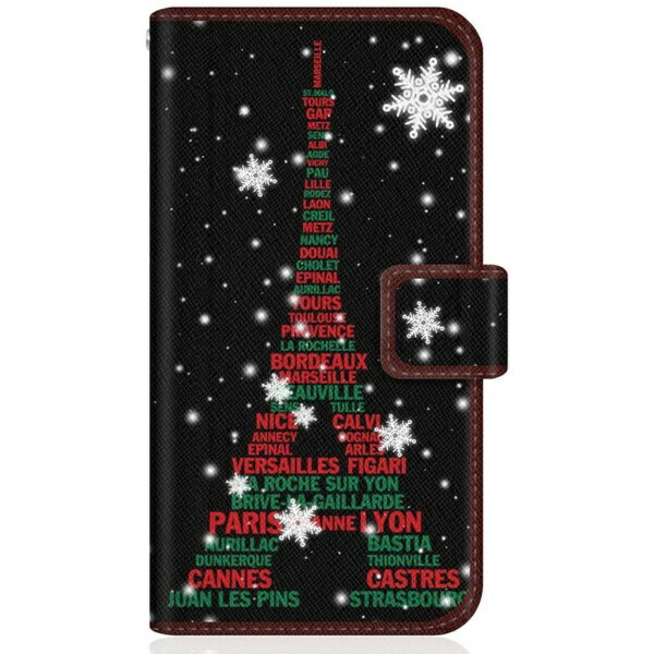 CaseMarket｜ケースマーケット CaseMarket SO-51A スリム手帳型ケース エッフェル塔 コレクション - スノー クリスマス ダイアリー SO-51A-BCM2S2629-78