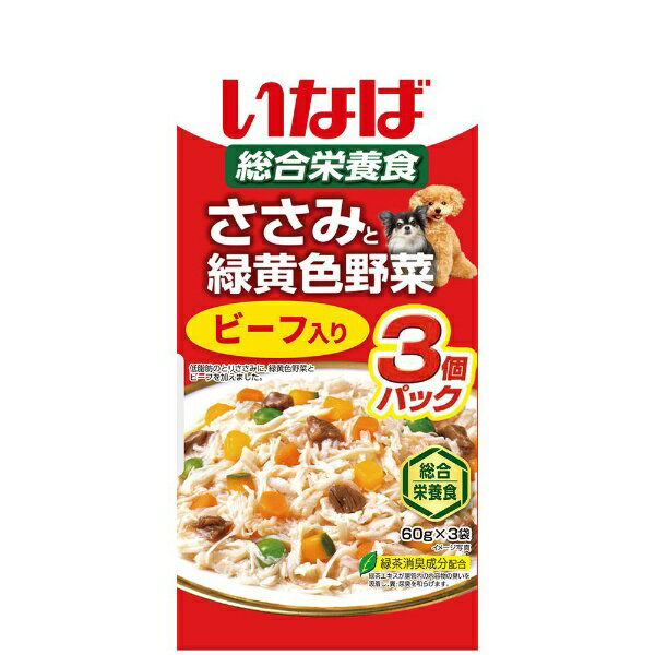 Rakuten - いなばペットフード｜INABA-PETFOOD ささみと緑黄色野菜 ビーフ入り 60g×3個