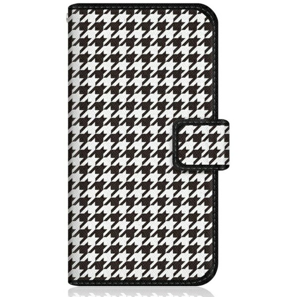 乐天商城 - CaseMarket｜ケースマーケット CaseMarket F-51A スリム手帳型ケース ブラック チドリ グラフィカル 千鳥柄 F-51A-BCM2S2126-78
