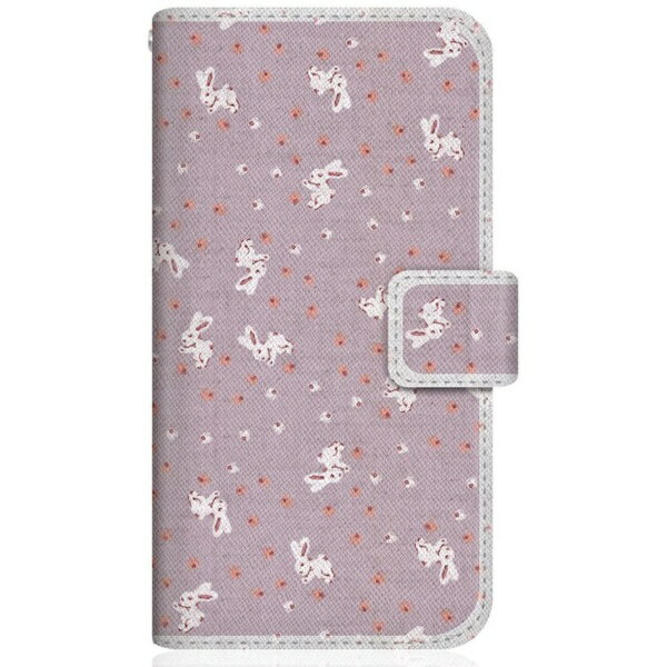 CaseMarket｜ケースマーケット CaseMarket SC-52B スリム手帳型ケース キュート ラビット リバティ パターン ダイアリー パープル SC-52B-BCM2S2098-78