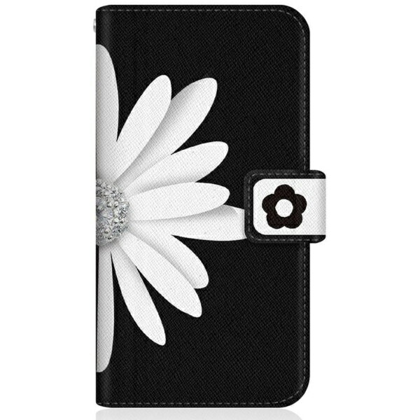 CaseMarket｜ケースマーケット CaseMarket SC-53A スリム手帳型ケース モノトーン B&W ビッグ フラワー ダイアリー SC-53A-BCM2S2198-78