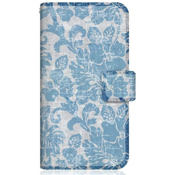 CaseMarket｜ケースマーケット CaseMarket SCG09 スリム手帳型ケース トロピカル タヒチ柄 モンステラ & ハイビスカス リバティ ブルー SCG09-BCM2S2137-78(2.0)