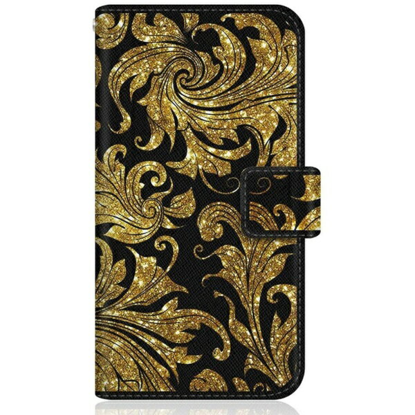 CaseMarket｜ケースマーケット CaseMarket SCG10 スリム手帳型ケース クイーン ゴールド ダマスク & ブラック ダイアリー SCG10-BCM2S2034-78