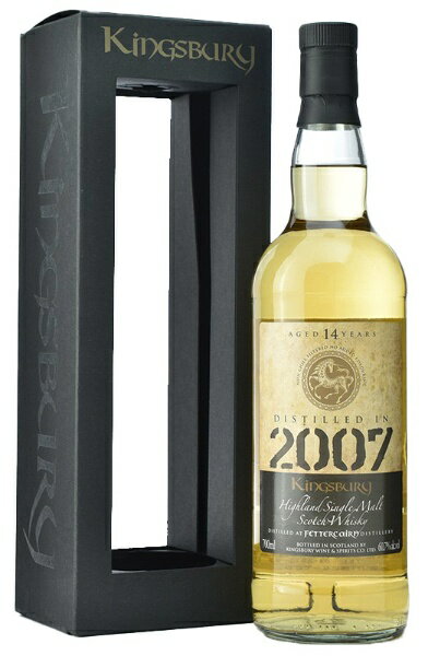 ウイスキー キングスバリー ゴールド フェッターケアン 2007 14年 700ml【ウイスキー】 【代金引換配送不可】