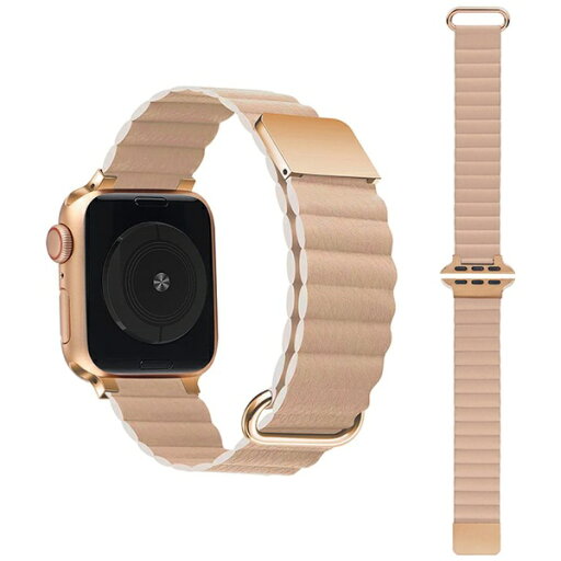 GAACAL|ガーカル Apple Watch Series 1/2/3/4/5/6/7/8/SE1/SE2 38/40/41mm マグネット式PUレザーバンド GAACAL(ガーカル) クリームベージュ W00186PBA GAACAL|ガーカル Apple Watch Series 1/2/3/4/5/6/7/8/SE1/SE2 38/40/41mm マグネット式PUレザーバンド GAACAL(ガーカル) クリームベージュ W00186PBA