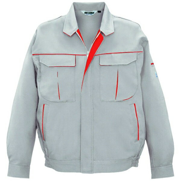 ビッグボーン商事｜bigborn bigborn　ナガソデジャケット　シルバーグレー×レッド5Lサイズ 2627-64-5L 【メーカー直送・代金引換不可・時間指定・返品不可】