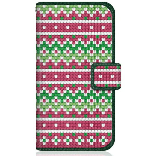 天线 - CaseMarket｜ケースマーケット CaseMarket 802SO スリム手帳型ケース December pattern 北欧 ウインター ニット 802SO-BCM2S2032-78