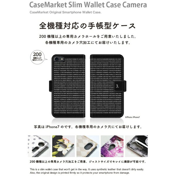 CaseMarket｜ケースマーケット CaseMarket 802SO スリム手帳型ケース 円周率 グラ...