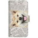 CaseMarket|ケースマーケット CaseMarket A101SH スリム手帳型ケース ZAKKA ZOO ノート キュート つぶらな瞳 柴犬 ワンワン ニュースペーパー 柄 ホワイト A101SH-BCM2S2825-78