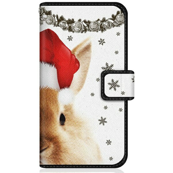 CaseMarket｜ケースマーケット CaseMarket SOG03 スリム手帳型ケース キュート フェイス ラビット サンタクロース SOG03-BCM2S2183-78