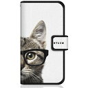 CaseMarket|ケースマーケット NYAGO A003SH スリム手帳型ケース NYAGO ノート キュート メガネ フェイス キャット A003SH-BNG2S2075-78