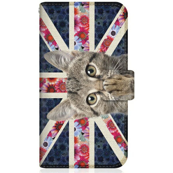 CaseMarket｜ケースマーケット NYAGO A003SH スリム手帳型ケース NYAGO ノート キュート 肉球をペロペロするにゃ～。 - にゃんとも ユニオンジャック だにゃ～。 - 花柄 A003SH-BNG2S2439-78