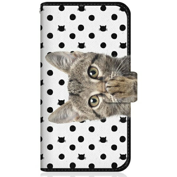 CaseMarket｜ケースマーケット NYAGO SOG01 スリム手帳型ケース NYAGO ノート キュート 肉球をペロペロするにゃ～。 ドット ホワイト SOG01-BNG2S2250-78