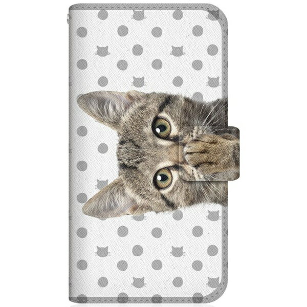 CaseMarket｜ケースマーケット NYAGO CPH2099 スリム手帳型ケース NYAGO ノート キュート 肉球をペロペロするにゃ～。 - グレー ドット だにゃ～。 グレー CPH2099-BNG2S2299-78